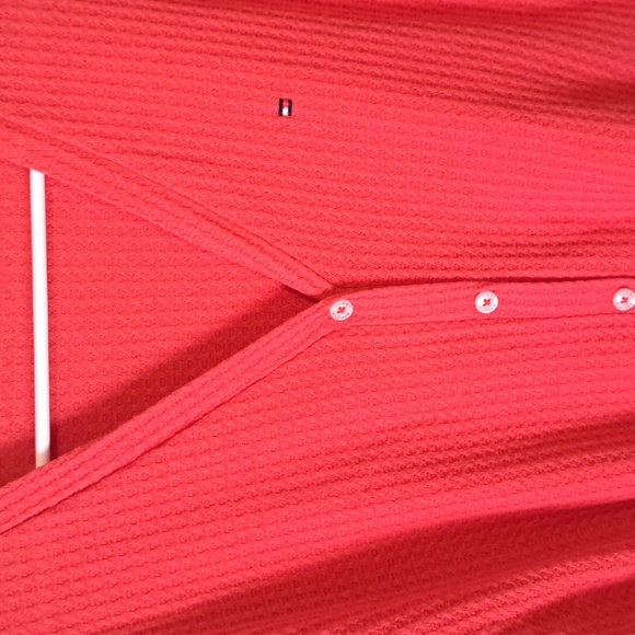 Tommy Hilfiger waffle knit tie-hem buttoned cardigan sweater top - Picture 9 of 11